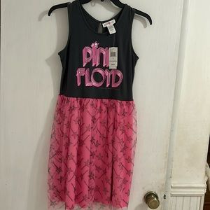 NWT Kandy Kiss “Rock Knit Tee” Girls Skirt Dress with Pink Floyd printed on Tee.